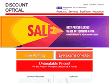 Tablet Screenshot of discountopticaltoronto.com